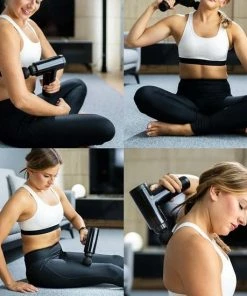 MikaMax Massage Gun - Spiermassage Apparaat - Massage Pistool - Draadloos - 6 Standen - 2000 MAh - Bevorderd Spierherstel/Bloedsomloop - Incl. 6 Opzetstukken - Zwart -KLASVSA Verkoop 550x550 664