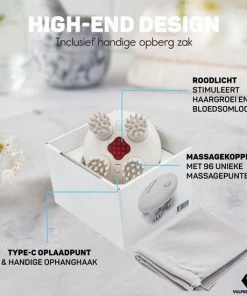 Vulpes Goods Vulpes BodyCare? Professioneel Hoofdmassage Apparaat Met Infrarood ? Elektrisch Massageapparaat - Scalp Massager - Waterdicht - Haarborstel ? Stimuleert Haargroei En Bloedsomloop - USB Oplaadbaar - Incl. E-Book -KLASVSA Verkoop 550x550 671