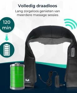 Massagerr? Shiatsu Massagekussen ? Draadloos Nekmassage Apparaat ? Incl. Stressbal - Massage Apparaat Voor Rug, Nek En Schouder ? Infrarood Warmtefunctie -KLASVSA Verkoop 550x550 681