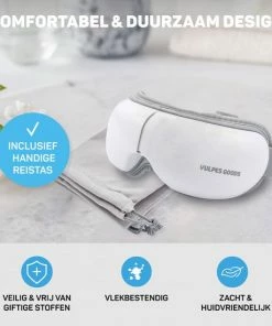 Vulpes Goods Vulpes BodyCare? Professioneel Oogmassage Apparaat ? Verschillende Massages Met Warmte Kompres ? Bluetooth - Oplaadbaar - Helpt Tegen Migraine / Hoofdpijn / Wallen / Stress -KLASVSA Verkoop 550x550 742