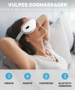 Vulpes Goods Vulpes BodyCare? Professioneel Oogmassage Apparaat ? Verschillende Massages Met Warmte Kompres ? Bluetooth - Oplaadbaar - Helpt Tegen Migraine / Hoofdpijn / Wallen / Stress -KLASVSA Verkoop 550x550 744
