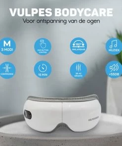 Vulpes Goods Vulpes BodyCare? Professioneel Oogmassage Apparaat ? Verschillende Massages Met Warmte Kompres ? Bluetooth - Oplaadbaar - Helpt Tegen Migraine / Hoofdpijn / Wallen / Stress -KLASVSA Verkoop 550x550 746