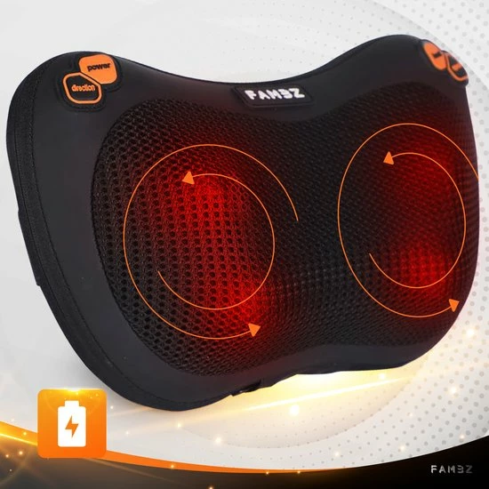 FAMBZ Premium Infrarood Massage Shiatsu Kussen Apparaat Draadloos (Oranje) - 3 Snelheden - Massageapparaat voor Nek / Schouder ? Nekmassage Apparaat - Massagekussen FAMBZ Premium Infrarood Massage Shiatsu Kussen Apparaat Draadloos (Oranje) - 3 Snelheden - Massageapparaat Voor Nek / Schouder ? Nekmassage Apparaat - Massagekussen -KLASVSA Verkoop 550x550 766