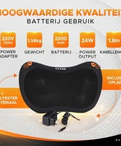 FAMBZ Premium Infrarood Massage Shiatsu Kussen Apparaat Draadloos (Oranje) - 3 Snelheden - Massageapparaat Voor Nek / Schouder ? Nekmassage Apparaat - Massagekussen 2 FAMBZ Premium Infrarood Massage Shiatsu Kussen Apparaat Draadloos (Oranje) - 3 Snelheden - Massageapparaat Voor Nek / Schouder ? Nekmassage Apparaat - Massagekussen -KLASVSA Verkoop 550x550 768
