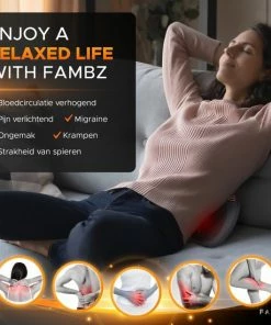FAMBZ Premium Infrarood Massage Shiatsu Kussen Apparaat Draadloos (Oranje) - 3 Snelheden - Massageapparaat Voor Nek / Schouder ? Nekmassage Apparaat - Massagekussen 4 FAMBZ Premium Infrarood Massage Shiatsu Kussen Apparaat Draadloos (Oranje) - 3 Snelheden - Massageapparaat Voor Nek / Schouder ? Nekmassage Apparaat - Massagekussen -KLASVSA Verkoop 550x550 770
