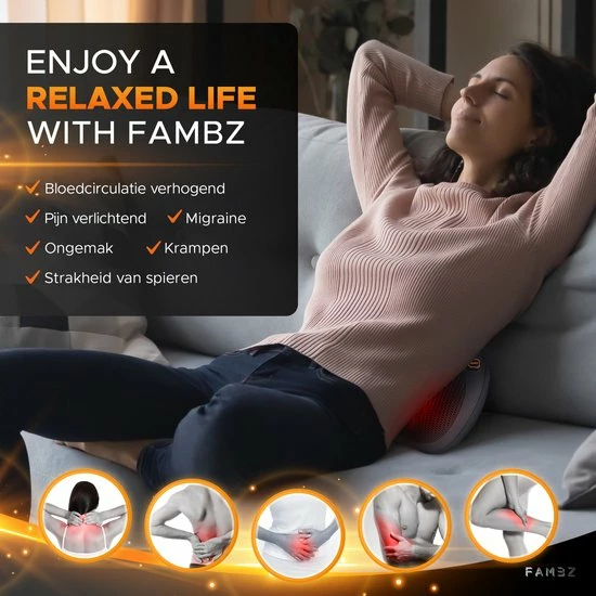 FAMBZ Premium Infrarood Massage Shiatsu Kussen Apparaat Draadloos (Oranje) - 3 Snelheden - Massageapparaat voor Nek / Schouder ? Nekmassage Apparaat - Massagekussen FAMBZ Premium Infrarood Massage Shiatsu Kussen Apparaat Draadloos (Oranje) - 3 Snelheden - Massageapparaat Voor Nek / Schouder ? Nekmassage Apparaat - Massagekussen -KLASVSA Verkoop 550x550 770