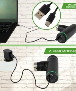 Tunturi Massage Gun Mini - Massage Apparaat - Massage Pistool - Oplaadbaar - Incl. 4 Opzetstukken En Koffer -KLASVSA Verkoop 550x550 778