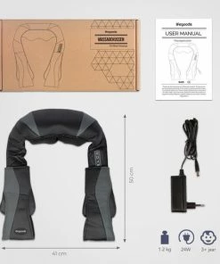 LifeGoods Shiatsu Massagekussen - Elektrisch Apparaat - Nek En Schouder - Warmtefunctie Met Infrarood - Zwart -KLASVSA Verkoop 550x550 8