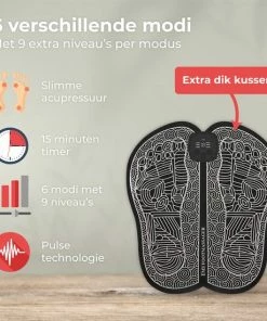Nuvance - Voetmassage Apparaat Met Display - EMS Massage Mat - Stimuleert Bloedsomloop - Draadloos - 54 Standen - Zwart -KLASVSA Verkoop 550x550 830