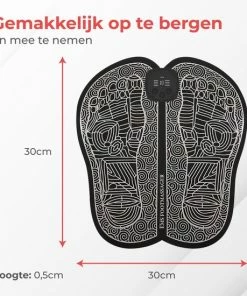 Nuvance - Voetmassage Apparaat Met Display - EMS Massage Mat - Stimuleert Bloedsomloop - Draadloos - 54 Standen - Zwart -KLASVSA Verkoop 550x550 835