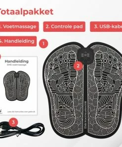 Nuvance - Voetmassage Apparaat Met Display - EMS Massage Mat - Stimuleert Bloedsomloop - Draadloos - 54 Standen - Zwart -KLASVSA Verkoop 550x550 836