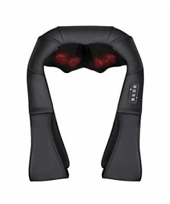 Buxibo Elektrisch Shiatsu Massage Kussen 2.00 - Met Stoelgesp En Armlussen- Met Warmte Functie - Zwart