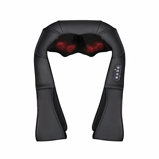 Buxibo Elektrisch Shiatsu Massage Kussen 2.00 - Met Stoelgesp En Armlussen- Met Warmte Functie - Zwart 1 Buxibo Elektrisch Shiatsu Massage Kussen 2.00 - Met Stoelgesp En Armlussen- Met Warmte Functie - Zwart