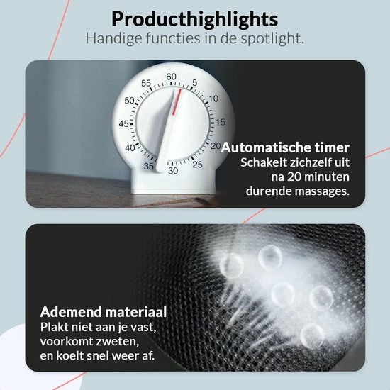 Buxibo Elektrisch Shiatsu Massage Kussen 2.00 - Met Stoelgesp En Armlussen- Met Warmte Functie - Zwart 3 Buxibo Elektrisch Shiatsu Massage Kussen 2.00 - Met Stoelgesp En Armlussen- Met Warmte Functie - Zwart - Afbeelding 3