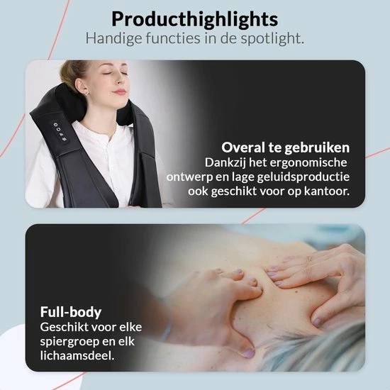 Buxibo Elektrisch Shiatsu Massage Kussen 2.00 - Met Stoelgesp En Armlussen- Met Warmte Functie - Zwart 4 Buxibo Elektrisch Shiatsu Massage Kussen 2.00 - Met Stoelgesp En Armlussen- Met Warmte Functie - Zwart - Afbeelding 4