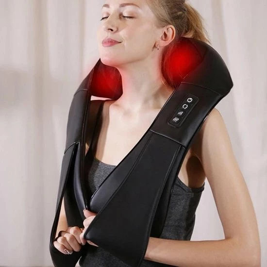 Buxibo Elektrisch Shiatsu Massage Kussen 2.00 - Met Stoelgesp En Armlussen- Met Warmte Functie - Zwart 7 Buxibo Elektrisch Shiatsu Massage Kussen 2.00 - Met Stoelgesp En Armlussen- Met Warmte Functie - Zwart - Afbeelding 7