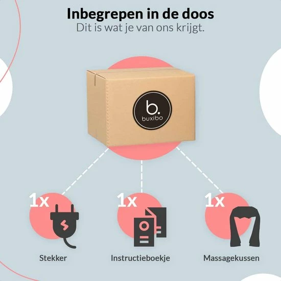 Buxibo Elektrisch Shiatsu Massage Kussen 2.00 - Met Stoelgesp En Armlussen- Met Warmte Functie - Zwart 8 Buxibo Elektrisch Shiatsu Massage Kussen 2.00 - Met Stoelgesp En Armlussen- Met Warmte Functie - Zwart - Afbeelding 8