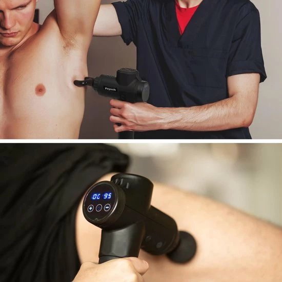 LifeGoods Massage Gun - Professioneel Massage Apparaat - Nek, Rug, Fullbody - Acupressuur, Klop En Compressie - 6 Opzetstukken - Koffer - 30 Standen - Zwart 6 LifeGoods Massage Gun - Professioneel Massage Apparaat - Nek, Rug, Fullbody - Acupressuur, Klop En Compressie - 6 Opzetstukken - Koffer - 30 Standen - Zwart - Afbeelding 6