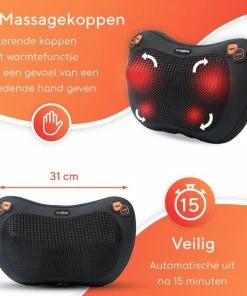 Comfore - Draadloos Massage Kussen - Shiatsu Massage - Infrarood Warmte -KLASVSA Verkoop 550x550 880