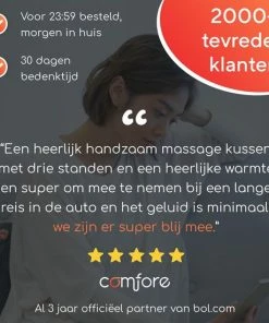 Comfore - Draadloos Massage Kussen - Shiatsu Massage - Infrarood Warmte -KLASVSA Verkoop 550x550 885