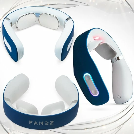 FAMBZ Ultimate Infrarood Nekmassage Apparaat (Oceaan Blauw) - 5 Verschillende Massages Met 16 Snelheden 1 FAMBZ Ultimate Infrarood Nekmassage Apparaat (Oceaan Blauw) - 5 Verschillende Massages Met 16 Snelheden
