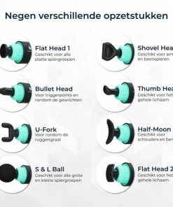 Massagerr? Massage Gun - 30 Snelheidsniveaus - 6 Opzetstukken - Inclusief Stressbal - Massage Apparaat ? Sport En Relax Massage -KLASVSA Verkoop 550x550 959