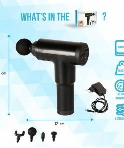 Silvergear Professionele Massage Gun - Massage Pistool - 6 Vibratiestanden - Inclusief 4 Opzetstukken -KLASVSA Verkoop 550x550 99