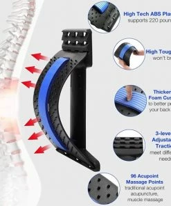 Merkloos Blauwe BackStretcher | 10 Magnetische Acupunctuur Punten | Rug - Back Cracker | Massage -KLASVSA Verkoop 550x551 3