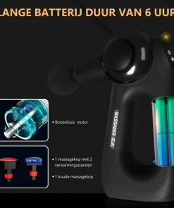 MusclePro - Massage Gun - Professioneel Massage Apparaat - Massage Pistool - Spier Massage - Warmte En Koel Functie - 7 Mondstukken -KLASVSA Verkoop 550x551 5