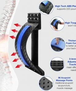 Merkloos Rugstretcher - Backstretcher - Massageapparaat - Spiermassage - Rugmat - Acupunctuurmat - Acupunctuurmassage - Rugmassage - Blessure Hulp - Rugblessuremassage Accupuntuur - Massage - Rugblessure -KLASVSA Verkoop 550x551 9