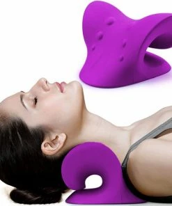 Nekstretcher - Massage Kussen - Nek Stretcher - Shiatsu Massagekussen - Nekmassage Apparaat - Belenthi Nekkussen - Massage - Paars - Acupunctuur