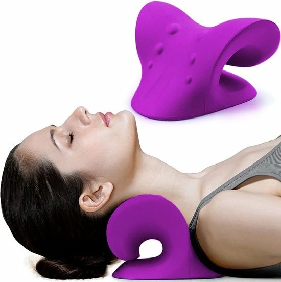 Nekstretcher - Massage Kussen - Nek Stretcher - Shiatsu Massagekussen - Nekmassage Apparaat - Belenthi Nekkussen - Massage - Paars - Acupunctuur 1 Nekstretcher - Massage Kussen - Nek Stretcher - Shiatsu Massagekussen - Nekmassage Apparaat - Belenthi Nekkussen - Massage - Paars - Acupunctuur