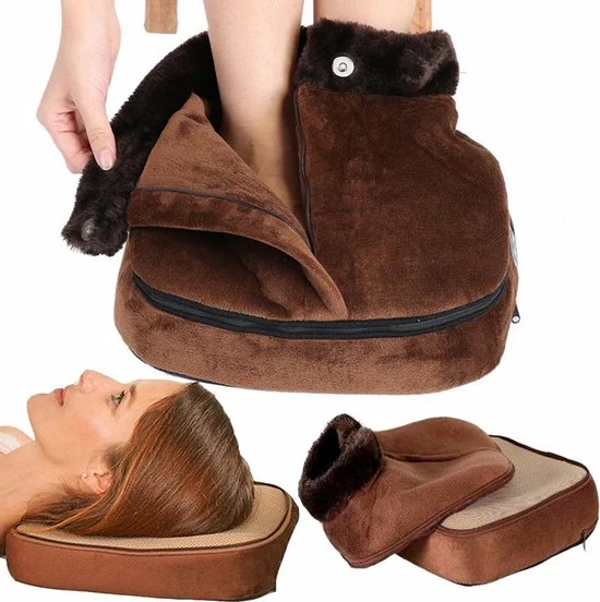 J&J Comfort Goods Voetmassage Apparaat En Massagekussen Ineen- Warmtefunctie - Shiatsu Massage - Nekmassage Apparaat - 6 J&J Comfort Goods Voetmassage Apparaat En Massagekussen Ineen- Warmtefunctie - Shiatsu Massage - Nekmassage Apparaat - - Afbeelding 6