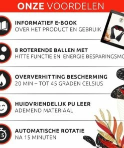 Blooming Baobab - Massagekussen - Nekmassage Apparaat - 6 Standen & 8 Knoppen - Shiatsu Massages - Icl. Autolader -KLASVSA Verkoop 550x552 20