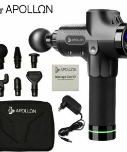 APOLLΩN Apollon Massage Gun V2 - Draadloos - Sport En Relax Massage - Inclusief Koffer - 6 Opzetstukken - Professioneel Apparaat - Massage Pistool