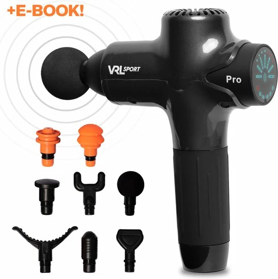 VRL Massage Gun Pro ? Compressie En Vibratie Massage ? Shiatsu ? Sportmassage ? Inclusief 8 Opzetkoppen ? Opbergkoffer En E-book 1 VRL Massage Gun Pro ? Compressie En Vibratie Massage ? Shiatsu ? Sportmassage ? Inclusief 8 Opzetkoppen ? Opbergkoffer En E-book
