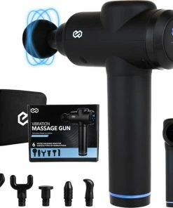 Infinity Goods Massage Gun - Sport En Relax Massage - Nek, Rug, Fullbody - Professioneel Massage Pistool - 6 Opzetstukken - 20 Standen - Koffer - Zwart