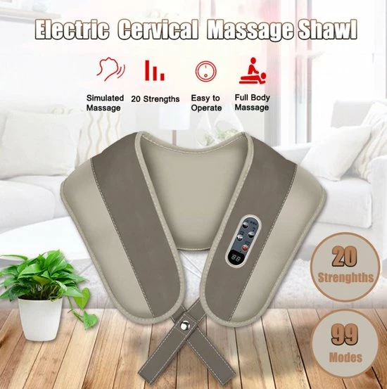 Shiatsu Massage shawl - Cervical massage shawls - 99 Massage Modus - Massagekussen - Massageapparaat - Nekmassage Kussen - Massage Apparaat voor Nek / Schouder / Rug / Benen / Voeten - Voor Thuis - Geen Accu - 220 volt LitaLife Shiatsu Massage Shawl - Cervical Massage Shawls - 99 Massage Modus - Massagekussen - Massageapparaat - Nekmassage Kussen - Massage Apparaat Voor Nek / Schouder / Rug / Benen / Voeten - Voor Thuis - Geen Accu - 220 Volt -KLASVSA Verkoop 550x553 3