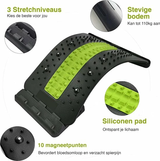 Luxovita Verstelbare Rugstretcher - Voor Nek-/Rugklachten - Rugmassage - Backstretcher - Groen Luxovita Verstelbare Rugstretcher - Voor Nek-/Rugklachten - Rugmassage - Backstretcher - Groen -KLASVSA Verkoop 550x553 5