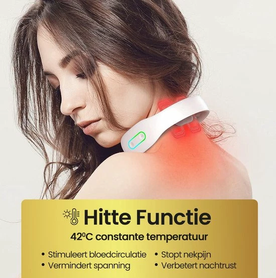 MostEssential Premium Nekmassage Apparaat 2022 Model - Nekmassage - Massagekussen - Massage - Infrarood - 5 Massages & 16 Levels 4 MostEssential Premium Nekmassage Apparaat 2022 Model - Nekmassage - Massagekussen - Massage - Infrarood - 5 Massages & 16 Levels - Afbeelding 4