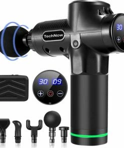 TechNow Massage Gun - Massagegun Massage Pistool Apparaten - Massage Gun Met 6 Massagekoppen En Koffer - Professioneel Massage Gun