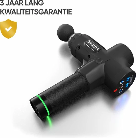 YURDA Professionele Massage Gun 30 Standen - Massage Apparaat - 6 Opzetstukken - Zwart 5 YURDA Professionele Massage Gun 30 Standen - Massage Apparaat - 6 Opzetstukken - Zwart - Afbeelding 5