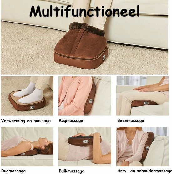 J&J Comfort Goods Voetmassage Apparaat En Massagekussen Ineen- Warmtefunctie - Shiatsu Massage - Nekmassage Apparaat - 8 J&J Comfort Goods Voetmassage Apparaat En Massagekussen Ineen- Warmtefunctie - Shiatsu Massage - Nekmassage Apparaat - - Afbeelding 8