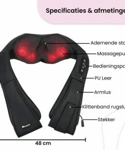 BrellaVio XL Draadloos Massage Kussen + Massagebal - Warmte Functie En Rugsluiting Voor Handsfree Gebruik - Shiatsu Apparaat Voor Nek/Schouder/Rug/Voeten 8 BrellaVio XL Draadloos Massage Kussen + Massagebal - Warmte Functie En Rugsluiting Voor Handsfree Gebruik - Shiatsu Apparaat Voor Nek/Schouder/Rug/Voeten -KLASVSA Verkoop 550x556 2