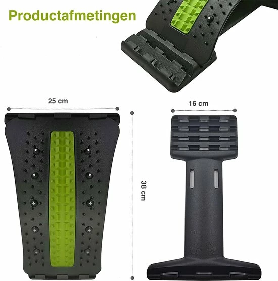 Luxovita Verstelbare Rugstretcher - Voor Nek-/Rugklachten - Rugmassage - Backstretcher - Groen Luxovita Verstelbare Rugstretcher - Voor Nek-/Rugklachten - Rugmassage - Backstretcher - Groen -KLASVSA Verkoop 550x556 9