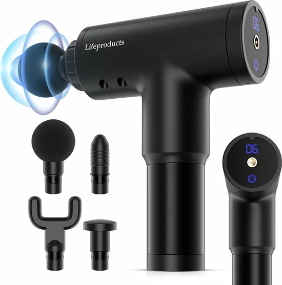Lifeproducts Massage Gun PRIME - Massage Gun Professioneel - Massage Pistool - Zwart 1 Lifeproducts Massage Gun PRIME - Massage Gun Professioneel - Massage Pistool - Zwart