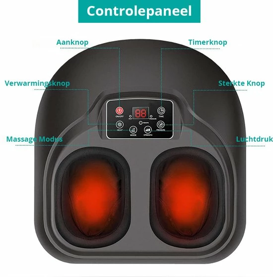 HappyFit? - Massage - Met Rolling Massager Voor Verlichting Chronische Pijn - Shiatsu Voetmassage Machine - Voetmassage Apparaat - Gezondheidszorg Voetmassage - Gewicht 5080g - Katoen - EU PLUG (A) - Pakket Grootte 463*438*273 Mm - Afstandsbediening 4 HappyFit? - Massage - Met Rolling Massager Voor Verlichting Chronische Pijn - Shiatsu Voetmassage Machine - Voetmassage Apparaat - Gezondheidszorg Voetmassage - Gewicht 5080g - Katoen - EU PLUG (A) - Pakket Grootte 463*438*273 Mm - Afstandsbediening - Afbeelding 4