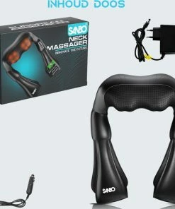 Sanbo Draadloos Massagekussen Met Draagtas WL30 - Warmtefunctie Met Infrarood - Nekmassage Apparaat - Shiatsu - Massageapparaten -KLASVSA Verkoop 550x560