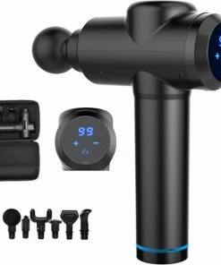 MOSO Massage Gun Professioneel Met Infrarood Warmte Nekkussen Massage Kussen Voor Nek Schouder Rug Hand Massager 2500mAh Met 6 Massage Heads 99 Snelheden Elektrische Percussie Massager Met LED Display Touch Screen -KLASVSA Verkoop 550x562 1