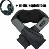 SPOMAREX. SPOMAREX - Draadloos Massagekussen - Shiatsu Massage - Incl. Draadloze Koptelefoon - Drukpunt Massage - Draadloos Te Gebruiken - Zwart/grijs - Massage Kussen